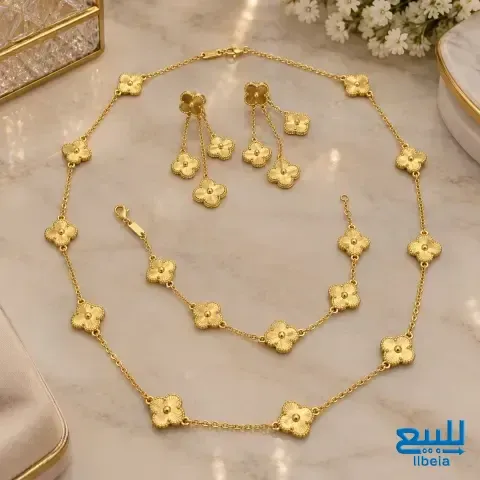 عروضنا الجديدة طقم فإن كليف سلسال وحلق وسواره شامل الملحقات