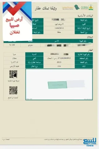 للبيع صبيا نخلان صبياء